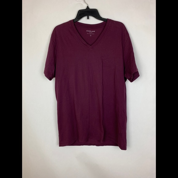 Everlane Other - Men’s XL Everlane V Neck Cotton T-Shirt Plum Top